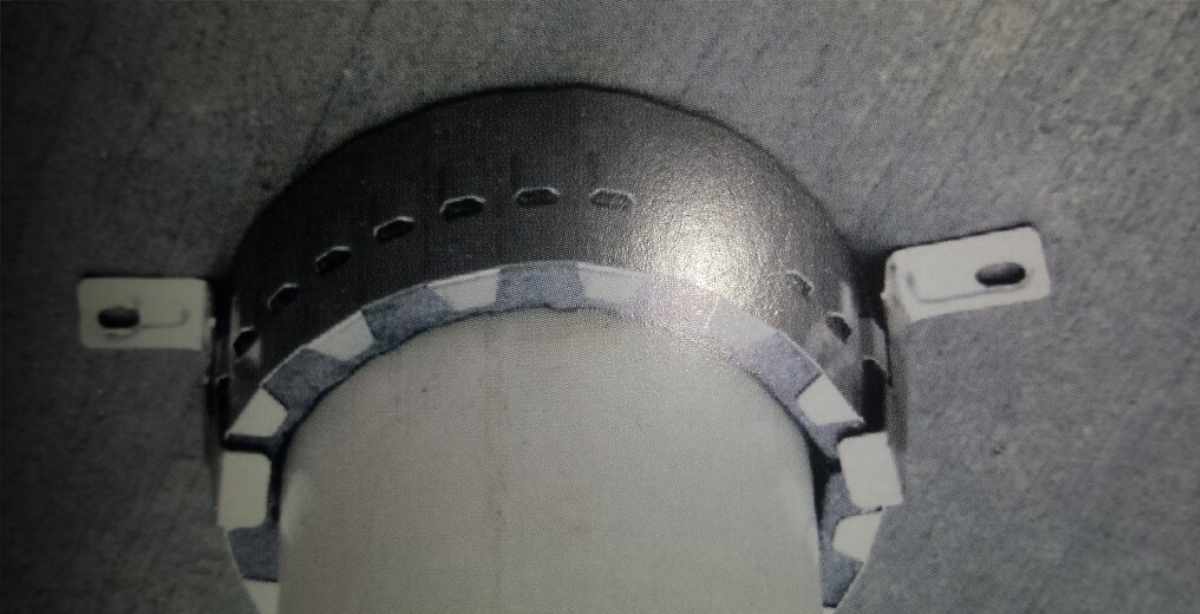 Collarin de sellado de pasos intumescente, par el servicio de sellado de pasos de Ragersire en su web